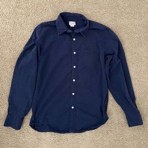 J Crew Men’s Navy 100% Cotton Button Down Size M